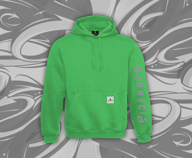 green Bannacis branded hoodie